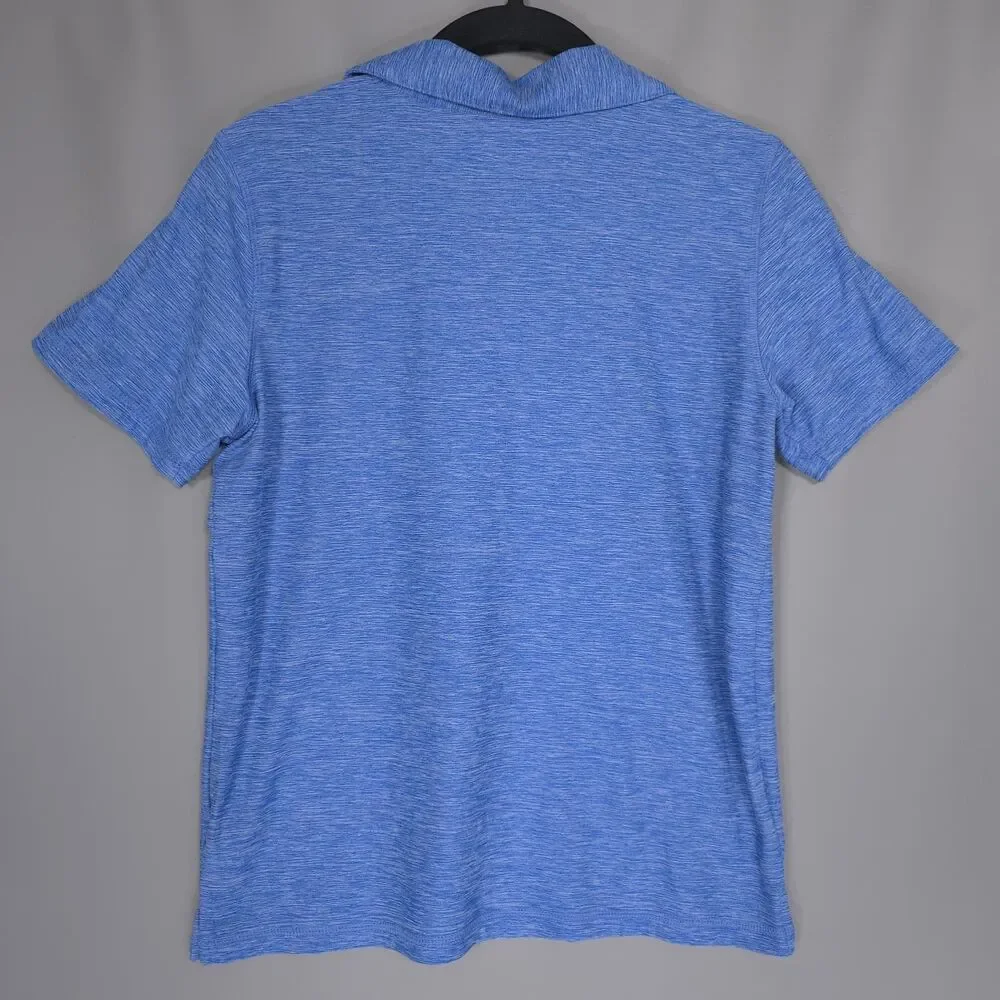 HANNA ANDERSSON Polo Shirt Boys 10 Blue‎ Perfomance Short Sleeve